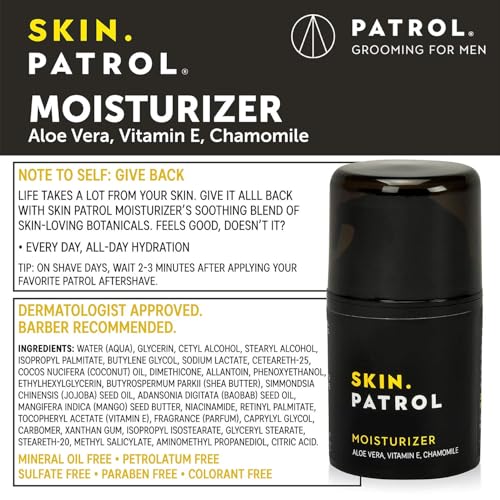 Bump Patrol Everyday Face Moisturizer for Men - 1.68 oz (2 Pack) | Aloe Vera & Vitamin E