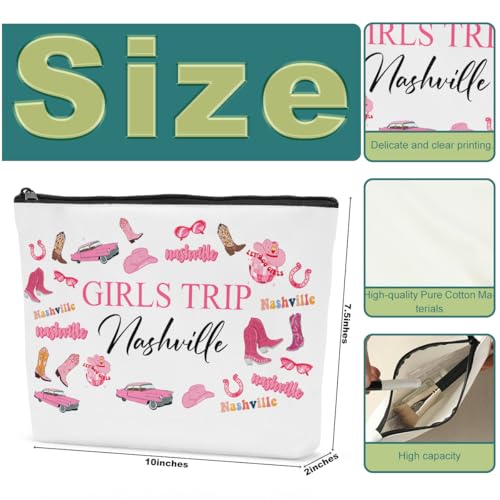 6Pcs Nashville Travel Makeup Bags – Stylish Gifts for Women