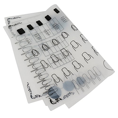 Segbeauty Rectangular Silicone Nail Art Mats - 2pcs DIY Stamping & Practice Pad