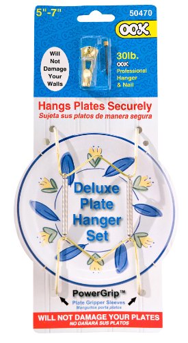 OOK Professional Deluxe Plate Hanger - 30 lbs Capacity, White