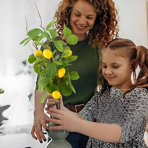 3-Piece Faux Lemon Branch Set - 27.5 Inch Realistic Decor