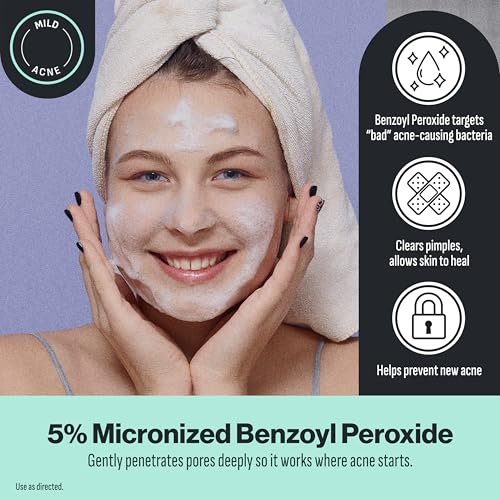 Oxy Acne Cream Cleanser for Sensitive Skin - 5% Benzoyl Peroxide (Pack of 2)