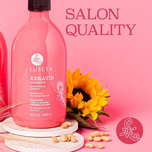 Luseta Keratin Shampoo for Dry Damaged Hair 16.9oz - Repair & Strengthen