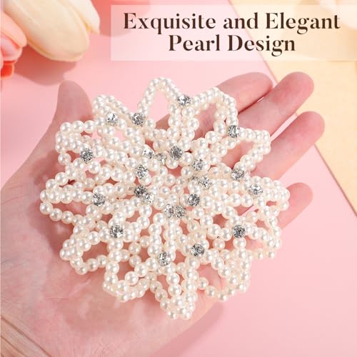 Beaupretty Pearl Hair Snood - Decorative Ballet Bun Hairnet for Dancers