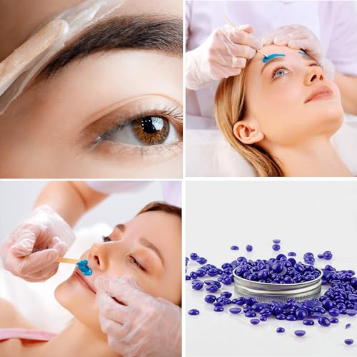 Mibly 200 Pcs Wooden Wax Sticks for Eyebrow & Hair Removal