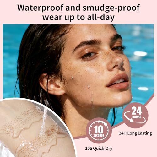 UCANBE 2PCS Dual-Ended Freckle Pen & Stamp Set - Light Brown & Chestnut