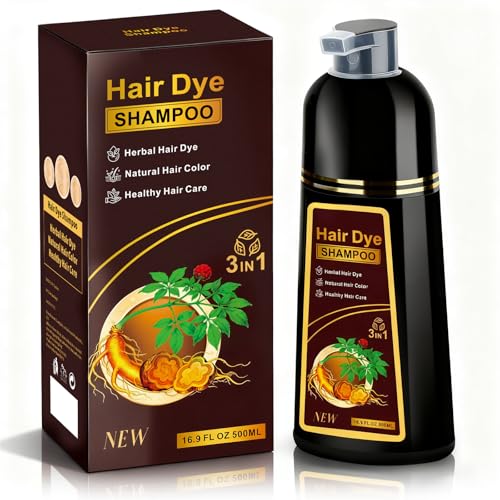 Dark Brown Hair Dye Shampoo 3-in-1 for Gray Coverage - ZIXSIRP
