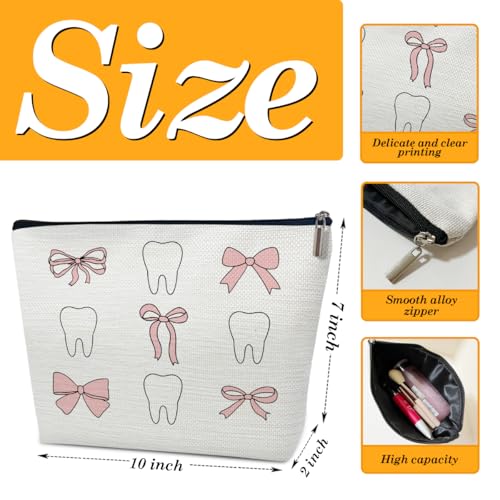 Dental Hygienist Makeup Bag Gift for Women - Small Cosmetic Organizer Pouch