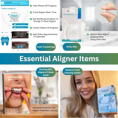 Retainer Fresh Cleaning Kit & Tablets - 36 Count + Aligner Starter Kit