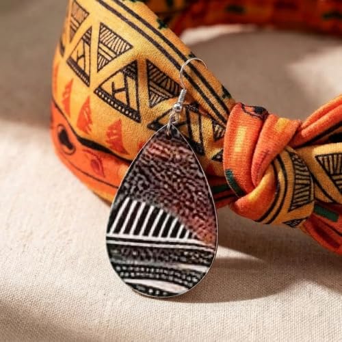 African Head Wraps and Earrings Set - 8PCS Boho Accessories for Women