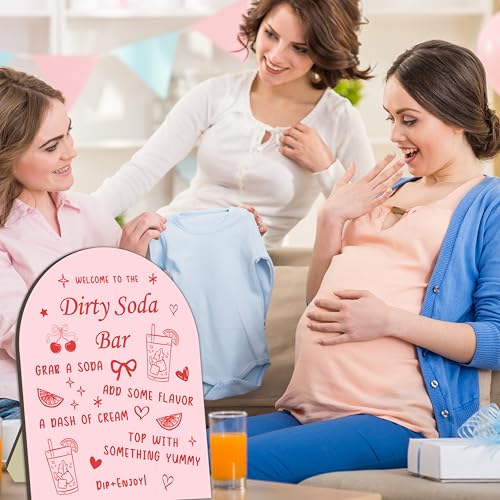 Dirty Soda Bar Wooden Sign for Bridal Showers & Parties - 8x10