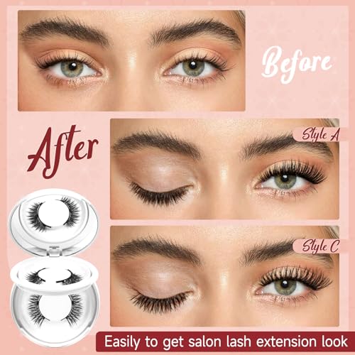 Higu Clace Magnetic Eyelashes Kit 2 Pairs with Applicator (A+C04)