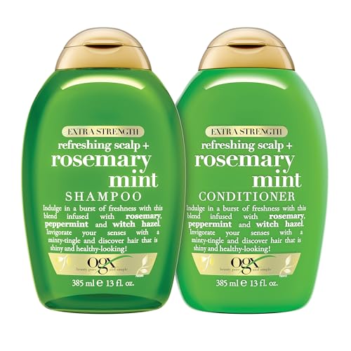 OGX Refreshing Scalp & Rosemary Mint Shampoo & Conditioner Set - Sulfate-Free, 13 fl oz