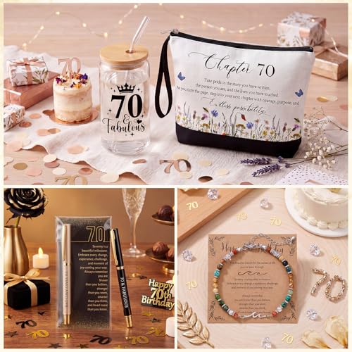 Sliner 70th Birthday Gifts Set for Women - Unique Presents for Her