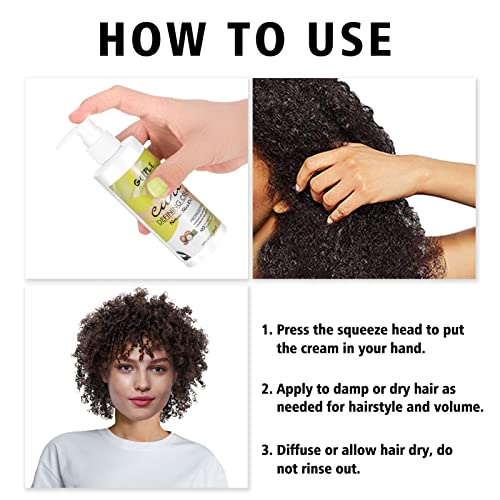 WOZUTUNT Curl Defining Cream - 2pc Curling Perfection with Anti-Frizz & 9-Row Brush