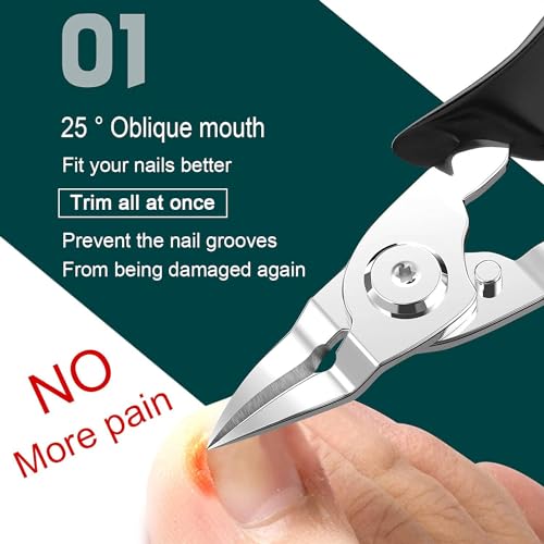 XIORRY Professional Ingrown Toenail Clippers for Thick Nails with Long Handle