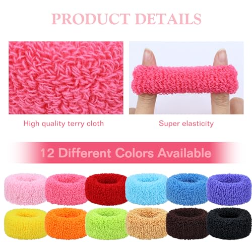 Dizila Multicolor 36 Pack Stretchy Knit Hair Ties Scrunchies for Women Girls Teens Kids