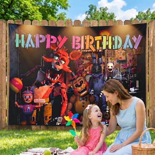 Game-Themed Birthday Backdrop - Vibrant Party Decoration