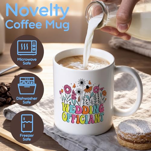 Wedding Officiant Coffee Mug - Floral Design Gift for Ceremony