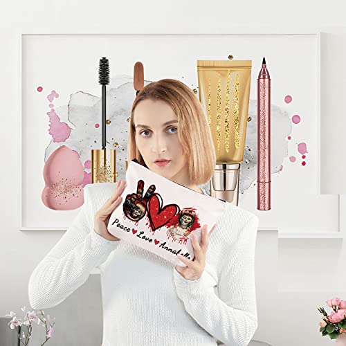 Peace Love Annabelle Makeup Bag - LEVLO Cosmetic Pouch for Fans