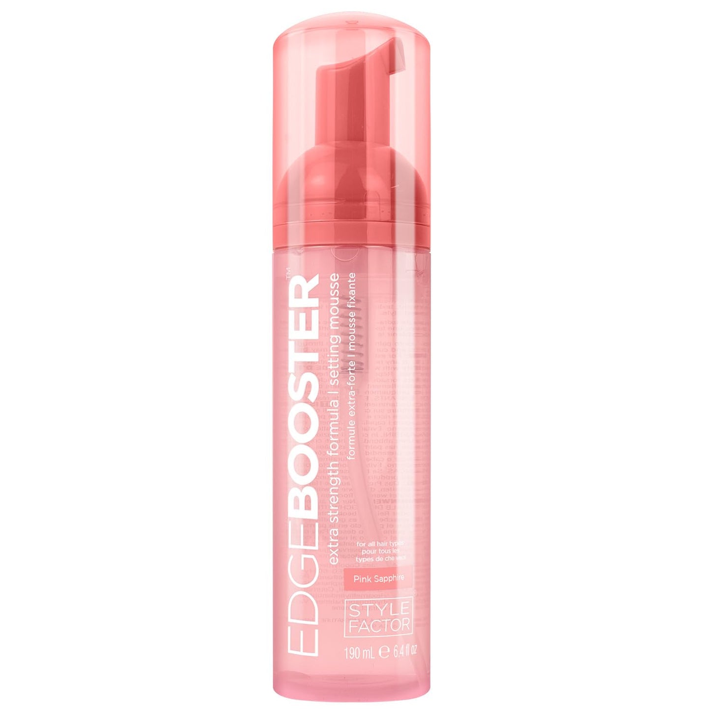 Style Factor EDGE BOOSTER Mousse - Extra Strength Frizz Control & Volume | 6.4oz Morganite for Curly Hair