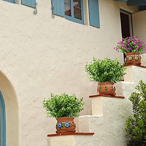 8PCS UV Resistant Artificial Eucalyptus Plants - Faux Greenery for Home & Garden