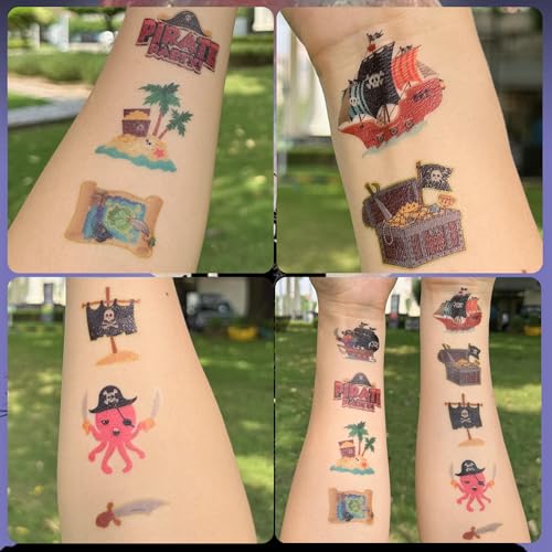 Pirate Temporary Tattoos for Kids - 50 Fun Designs