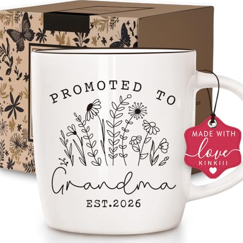 Promoted to Grandma 2026 Coffee Mug - Unique Gift for Expecting Grandmothers