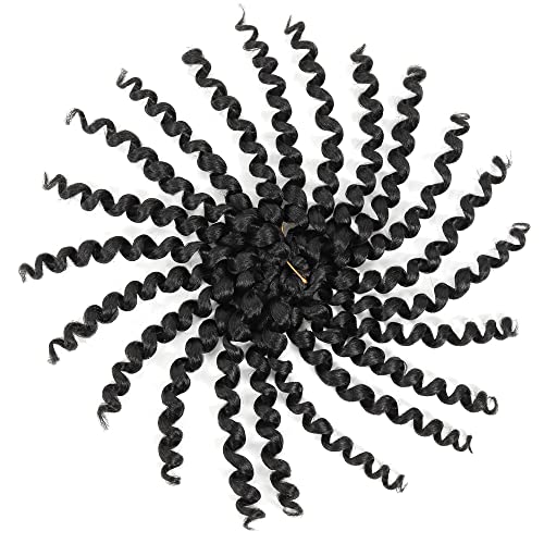 8 Inch Jamaican Bounce Crochet Hair - 3 Packs Pre-Looped Ringlet Wand Curls