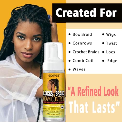 Goiple Strong Hold Edge Control Wax & Hair Growth Oil Kit for Black Hair