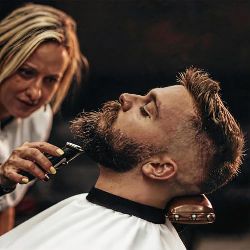 YELEGAI Black Disposable Barber Neck Strips - 5 Rolls, 500 Strips, Hygienic & Pre-Cut