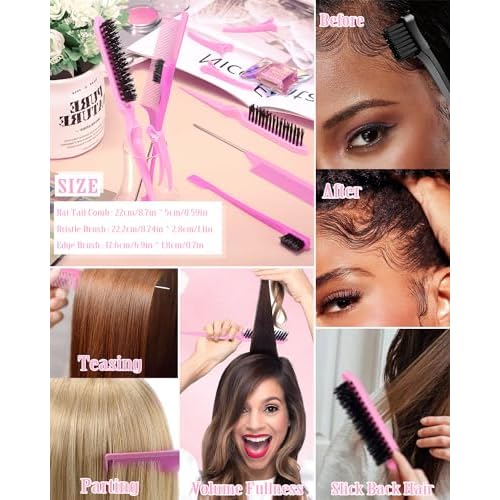 Hair Wax Stick & Slick Back Hair Brush ? Frizz Control for Women & Kids, Non-Greasy & No Residue ? Smooths Flyaways, Creates Sleek Ponytails & Buns ? Styling Accessories & Teen Girl Gifts Trendy Stuff