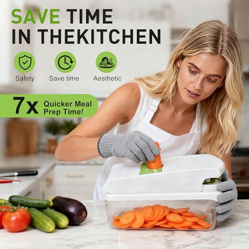 Adjustable Mandoline Slicer with 7 Stainless Steel Blades