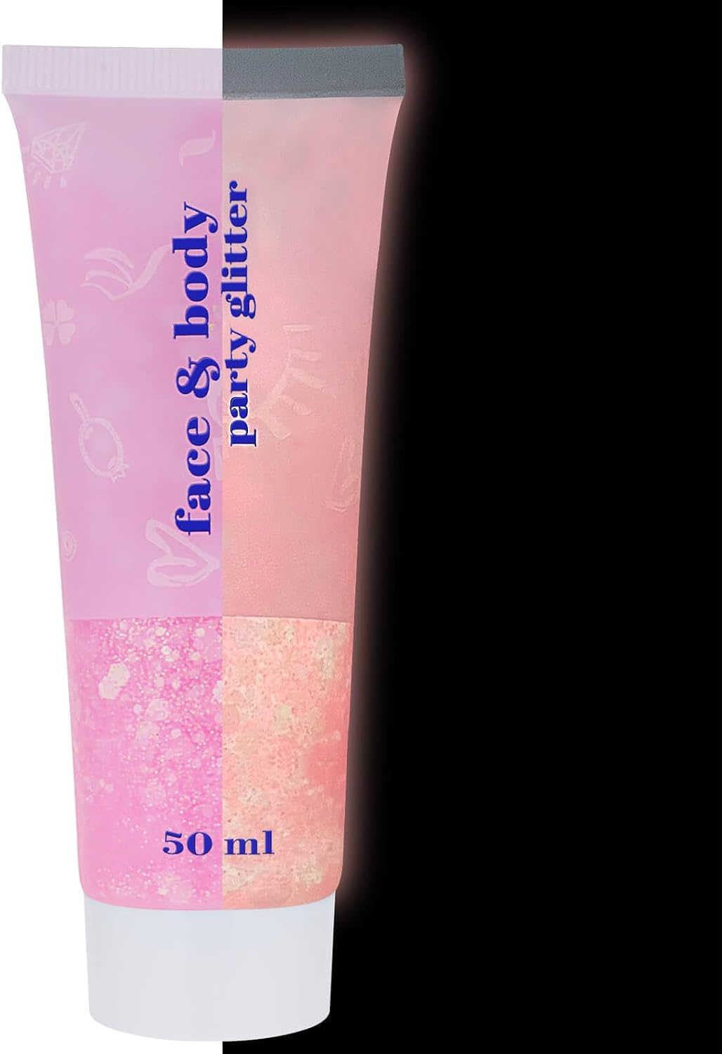 Star Shaped Red White and Blue Body Glitter Gel - 50g Patriotic Face & Hair Glitter for 4th of July Outfits