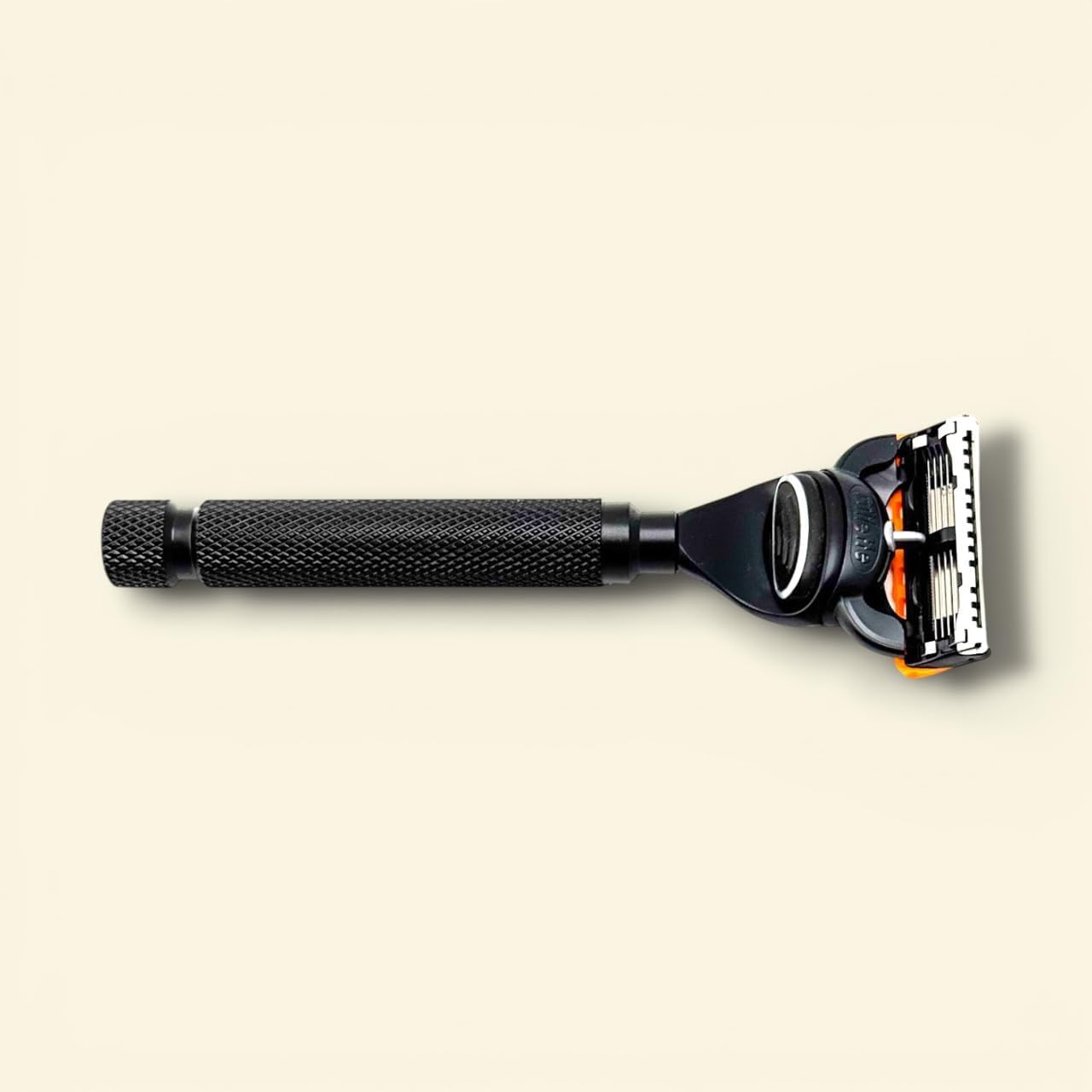 Parker 5-Blade Razor Handle Compatible with Gillette® Fusion® Cartridges – Weighted Metal Handle with Textured Grip for Smooth, Tug-Free Shaving | Luxury Men’s Gift | 1 Cartridge Included (BLACK)