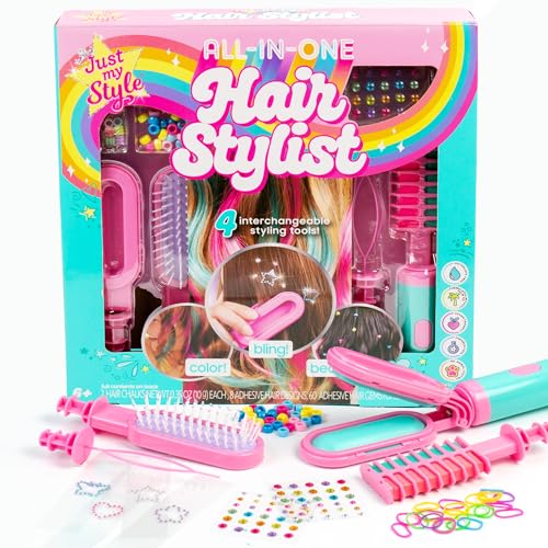 Just My Style 4-in-1 Hair Stylist Tool Set - Multi Styling Accessories for Girls