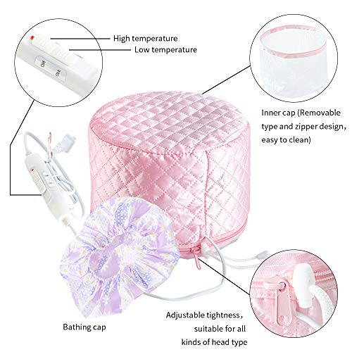 Yomagine Pink Hair Heat Treatment Cap for Deep Conditioning