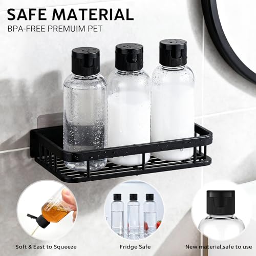 5 Pack TSA-Approved 3.4 oz Travel Bottles - Leak-Proof Containers
