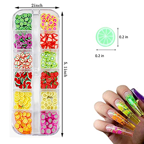 3D Fruit Nail Art Slices - Colorful DIY Crafts & Slime Supplies