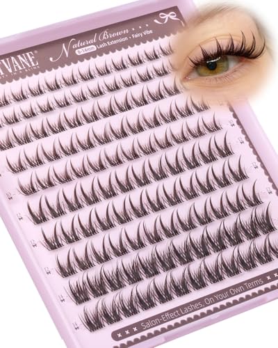 Brown Spiky Eyelash Clusters 8-14mm - Manga Effect Wispy Lashes