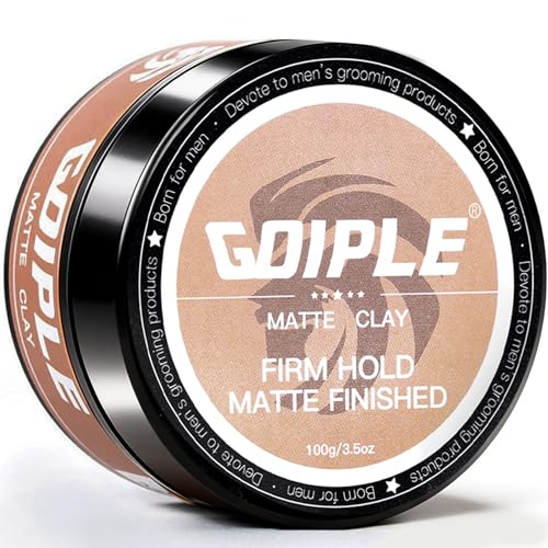 Goiple Matte Hair Styling Clay for Men - Water-Based Pomade, Strong Hold, 100g