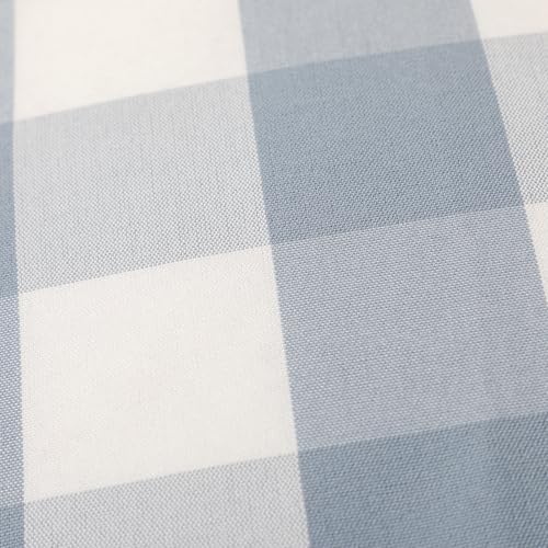 Farmhouse Blue Buffalo Check Throw Pillow Cover 18x18 Inch
