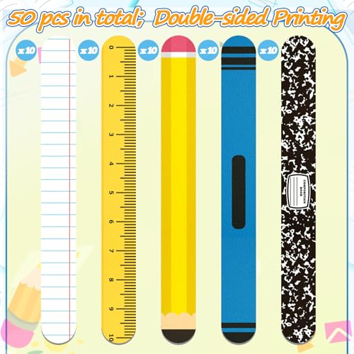Therwen 50 Pcs Back to School Mini Nail File Set - 7.01 x 0.75 Inch