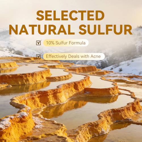 Bee & Flower 10% Sulfur Soap Bar for Acne Treatment - 3.4 Oz