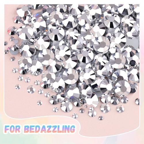 30000Pcs Silver Resin Rhinestones with 3Pcs B7000 Glue for Crafting
