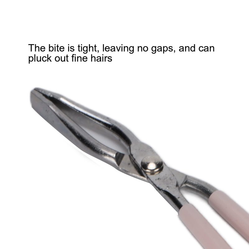 Topnice Eyebrow Tweezers, Stainless Steel & ABS, Compact, Pink, Professional Salon Tweezers with Easy Scissor Handle, Best Precision for Eyebrow Hair Removal