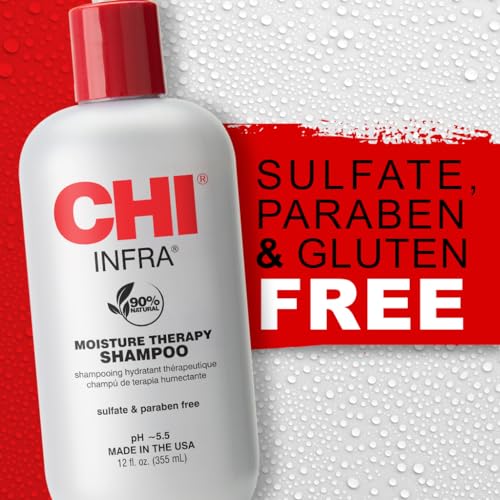 CHI Infra Hydrating Shampoo for Damaged Hair 12 Fl Oz - Sulfate & Paraben-Free