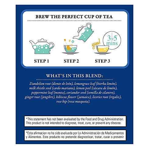 Tadin Detox Dandelion Tea - Caffeine Free Herbal Blend, 3 Pack