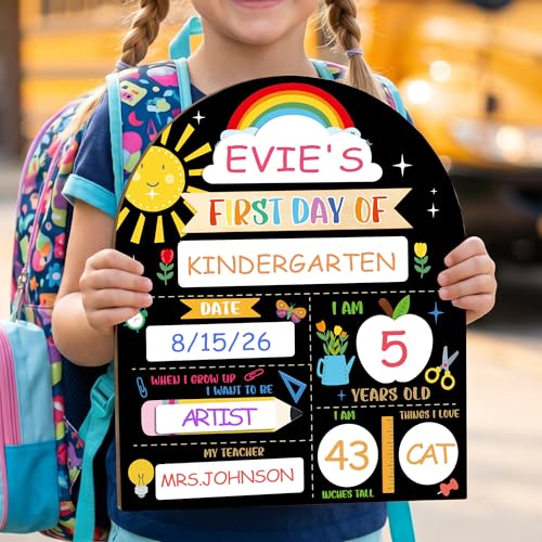 Reusable First and Last Day of School Chalkboard Sign - 12x10