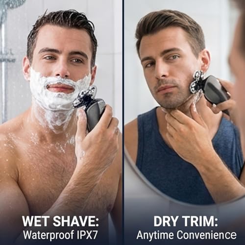 1Pcs Silver Cyruzi & SHPAVVER Replacement Shaver Head - 7D Floating, Waterproof